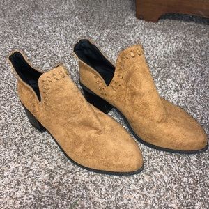 Tan booties